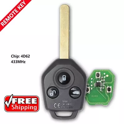 For Subaru Forester 2008 2009 2010 2011 2012 433MHz 4D62 Remote Car Key Fob • $16.44