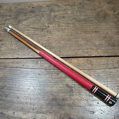 Vintage Pool Billiard Stick Cue Breakdown 2 Piece Red Black Brown 21 Oz • $69.99