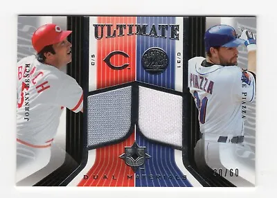 2004 Ultimate Collection JOHNNY BENCH MIKE PIAZZA Dual Jersey Materials Card 60 • $99.99