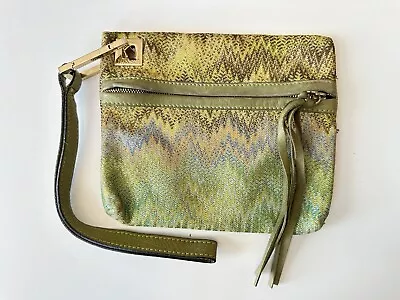 MISSONI Made In Italy Light Green Zig Zag Wristlet Small Bag • $68