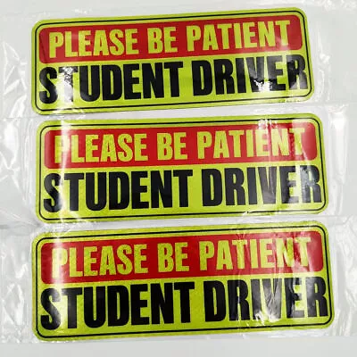 3Pcs Car Bumper Magnet Student Driver Reflective Decal Sign Sticker Magnetic  • $2.99