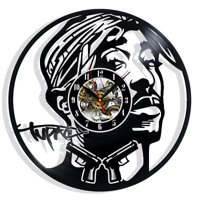 Tupac 2 Pac Vinyl Wall Clock Gift Birthday Holiday Art Home Room Decor Design • $30.22