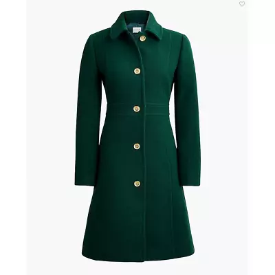 NWT J. Crew Factory $298 Lady Day Coat In Emerald Green • $150