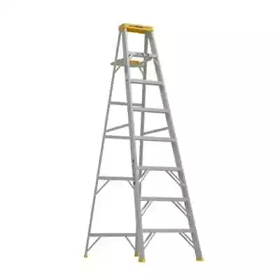 8 Ft Aluminum Step Ladder 250 Lb Load Capacity Type Duty Rating Slip Resistant • $146.50