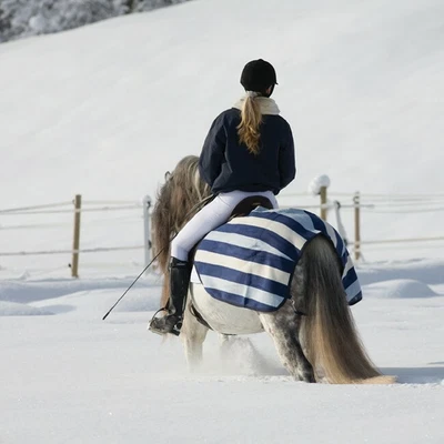 £65.03 • Buy Horseware Rambo Newmarket Competition Fleece - Blue/White Striped - Riding Blanket
