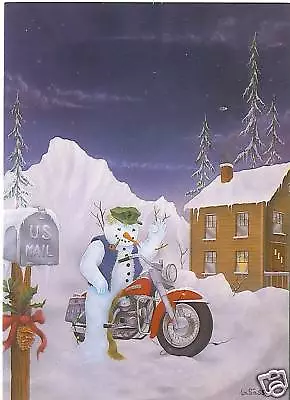 Motorcycle Christmas Greeting Cards With Harley Davidson Looking Graphics DP-21 • $21.99