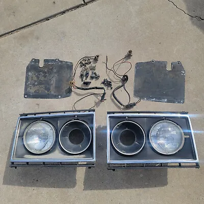 Volvo 240 Quad Round Headlight Set Nice USA Rare 242 244 245 Headlights GL Turbo • $725