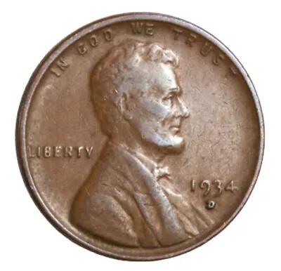 1934-D Lincoln Wheat Cent “Best Value On EBay “ Free S&H W/Tracking • $3.99