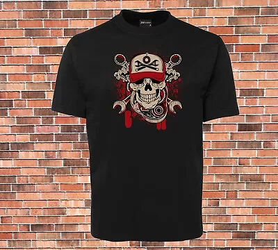 The Mechanic T-shirt Cool Skull Retro Design • $22.99