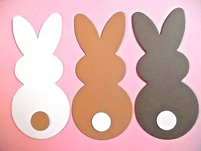  10/12/20/30   Bunny Rabbit Die Cut Shapes Neutral Colours Easter Embellishments • £2.40