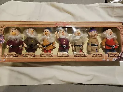 Disney Snow White The Seven Dwarfs 6.5 Jointed Dolls Vintage Bikin Express NIP  • $80