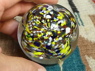 Vintage Murano Hand Made Multi Color Paperweight End Of Day • $39