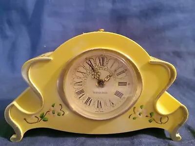 Vintage SMALL WESTCLOX BEDSIDE WIND-UP ALARM CLOCK Alarm Doesn't Work Keeps Time • $12