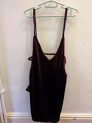 Zaful Cami Strappy Back Velvet Mini Dress. • £15