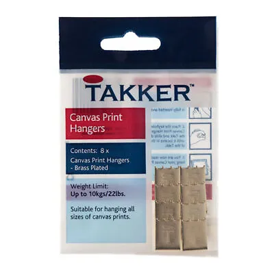 Takker Canvas Print Hangers 8 Pieces Per Pack • £3.99