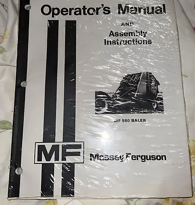 OEM Sealed MASSEY FERGUSON MF 560 BALER OPERATORS OWNERS MANUAL • $16.90