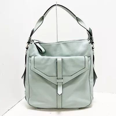 Auth LANCEL - Blue Gray Leather Handbag • £77.21