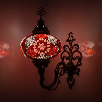 35 Variation Turkish Moroccan Tiffany Style Glass Mosaic Wall Light Lamp Sconce • $51.90