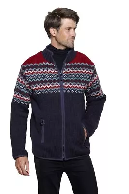 £104.99 • Buy Pachamama Wool Fleece Lined Full ZIP Jacket  Men's Multicoloured M/L