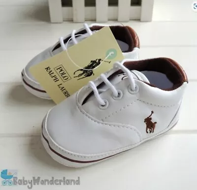 Brand New Baby Boys Girls White Prewalker Shoes Sneaker Size 0-18months • $25.95