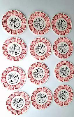 Lot Of 12 Milk Waxed Paper Bottle Caps  Rocky Mountain Dairy CO Unused VGC • $9.95