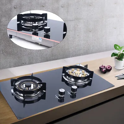 2 Burner Gas Cooktop StoveKitchen Top Tempered Glass Built-In LPG&NG Gas Stove • $136.99