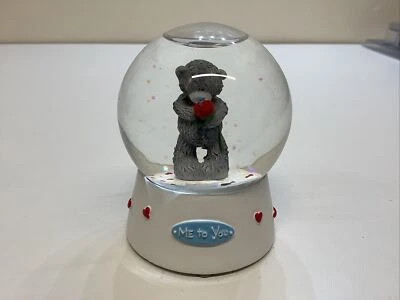 £14.95 • Buy Me To You Bear Snow Globe Glitter Globe Figurine Water Love Hearts Holding Rose