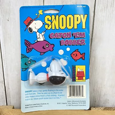 Vintage Snoopy Catch 'em Bobber Peanuts ~ New On Card ~ 1997 • $16.19
