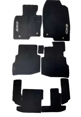 2016-2022 Mazda CX-9 Floor Mats Carpet OEM Set Black 9pc TM5268G40 TM5268G2003 • $195