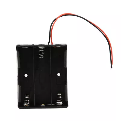 5x 18650 Battery Case 3 Slot Black Battery Holder W/2 Wire Serial Connecti✈ • £7.81