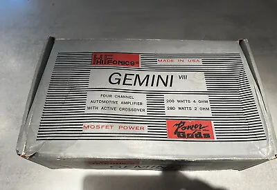 Hifonics Gemini VIII ZED AUDIO Four Channel Car Amplifier Made In USA • $399