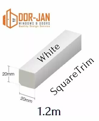 1.2m X 20mm Square Trim In White UPVC Finishing Trim Cheapest In Packs • £9.99