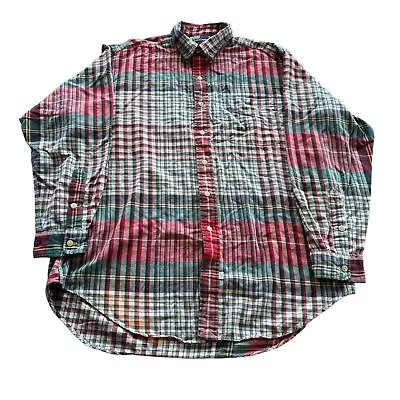 Polo Ralph Lauren Mens Button Up Long Sleeve Check Shirt Size L Large • £17.99