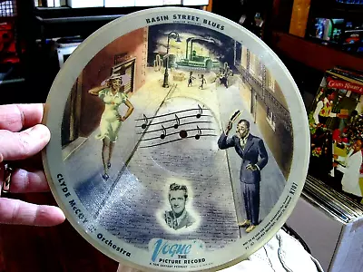 Vogue Picture Disc Record 1946-47 Basin Street Blues / Sugar Blues  Clyde McCoy • $21.75