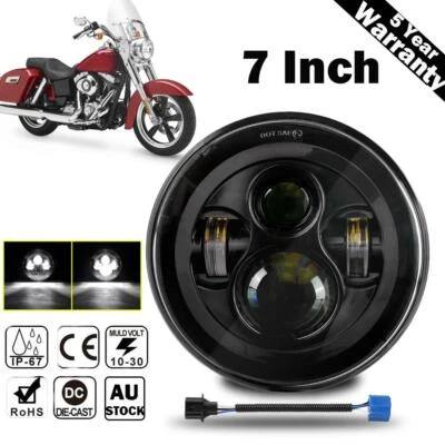 $38.99 • Buy DOT 7  LED Headlight Hi-Lo For Yamaha V-Star XVS 650 950 1100 Classic Stryker