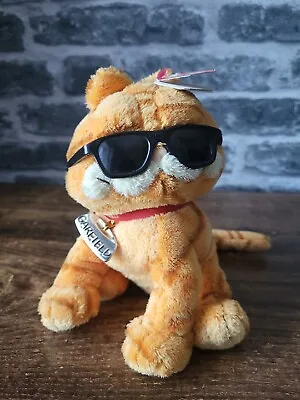 £3.99 • Buy 2004 TY Beanie Baby Cool Cat 7” Garfield With Sunglasses Stuffed Animal Plush