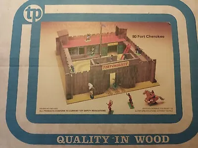 £34.99 • Buy TP Toys Wooden Fort Cherokee For Britains Timpo Scale Soldiers Boxed 