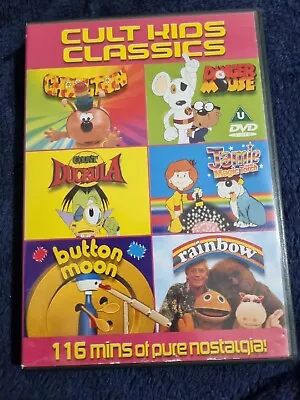 Cult Kids Classics DVD Button Moon/Rainbow Zippy/Danger Mouse/Duckula VGC Kids  • $20