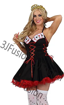 Pretty Playing Card Queen Costume Fancy Dress All Occasion Outfit  FREE POST (BD • £15