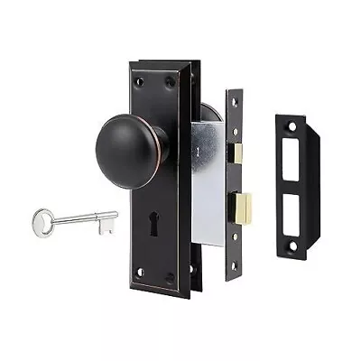 Mortise Lock Set For Interior Door Vintage Door Knobs With Lock And Skeleton... • $45.39