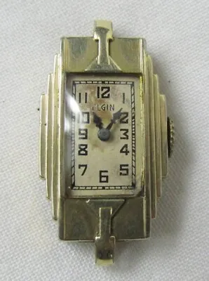 Vintage Art Deco Elgin Wrist Watch 10K Gold Filled 15 Jewels Women Anitique • $16.99