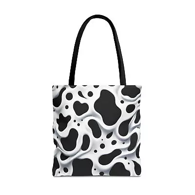 Funky Black Cow Print Tote Bag | Stylish & Playful | Fashionable Gift For Her  • £13.12