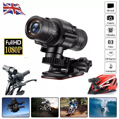 Full HD 1080P DVR Motor Bike Motor Cycle Action Helmet Sports Camera Cam USB UK • £23.99