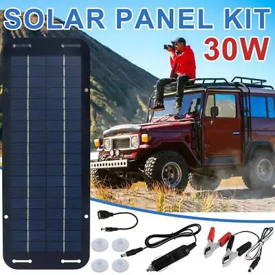 30W Solar Panel 12V Trickle Charge Battery Charger For Maintainer Marine RV Car • $18.99