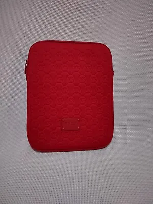 Michael Kors MK Red Neoprene IPad Tablet Case Sleeve Pouch Zippered Textured  • $20