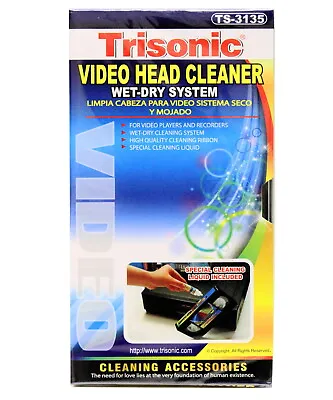 Trisonic Video Head Cleaner Wet Or Dry Video Players Recorders Cleaning Liquied • $9.09