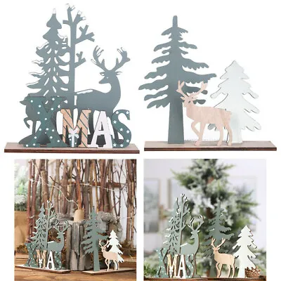 £2.91 • Buy Christmas Wooden Reindeer Xmas Tree Party Ornament Room Office Decorations Hang