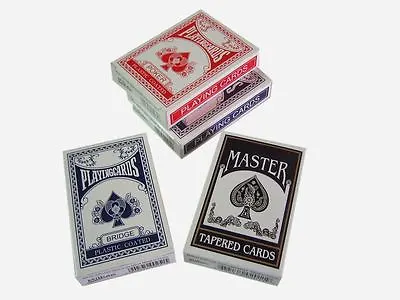 £4.99 • Buy Magic Trick Playing Cards Svengali  Stripper Marked Taper Poker 4 Decks