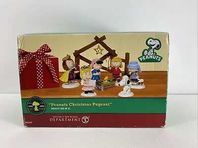 Dept 56  Peanuts Christmas Pageant  Nativity Set: Snoopy + Gang (8 Pieces) • $35.99