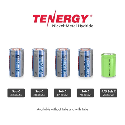 $118.80 • Buy Tenergy Sub C And 4/5 Sub C High Capacity 1.2V NiMH Rechargeable Batteries Lot